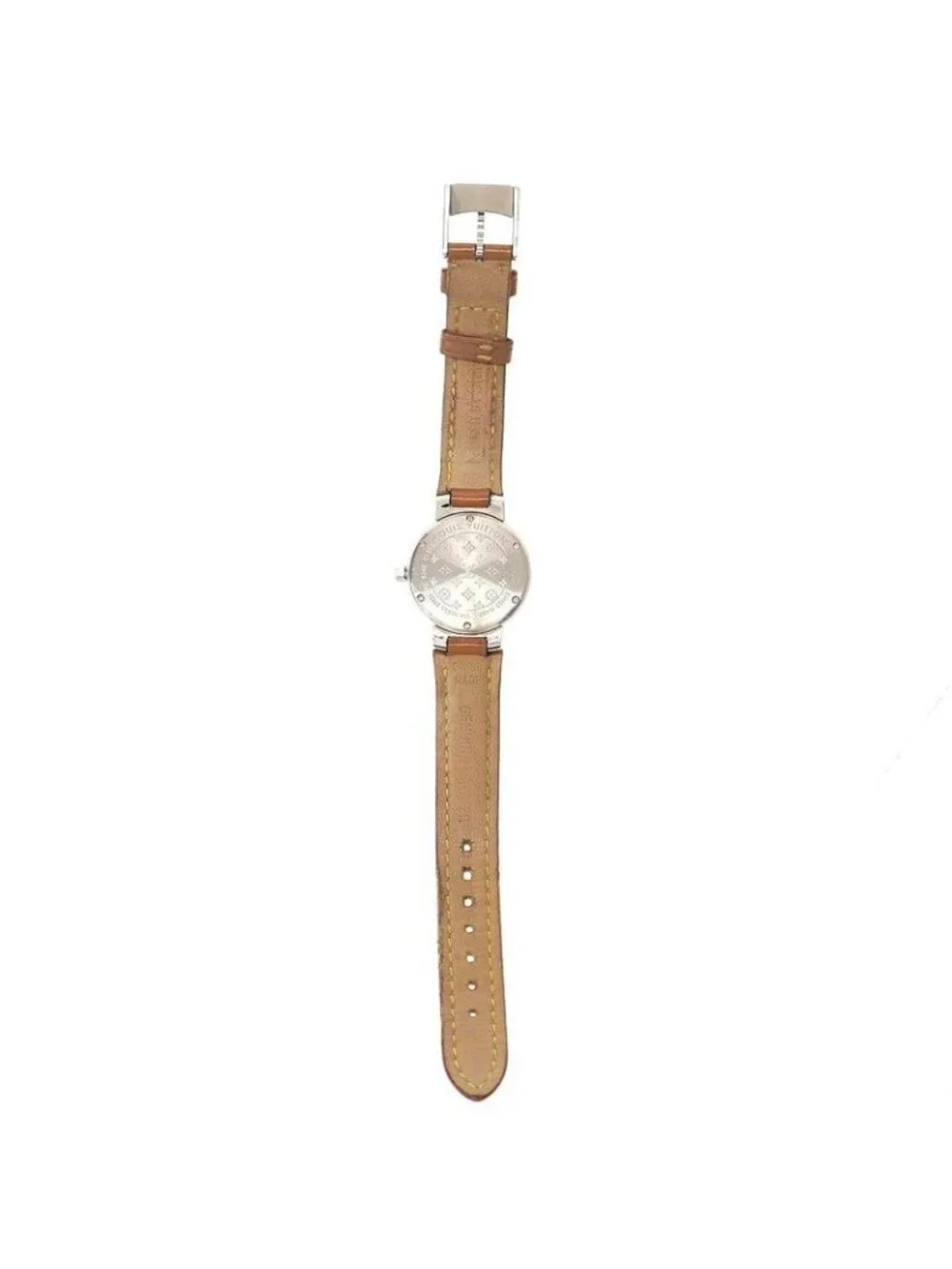 Louis Vuitton Tambour Patent Quartz Wrist Grandfather Shape Silver - Picture 5 of 10
